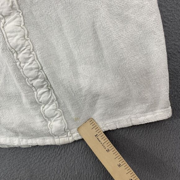 Oh My Gauze Pants Womens 3 White Wide Leg Ankle Ruffle Hem Boho Elastic Waist - Picture 15 of 16